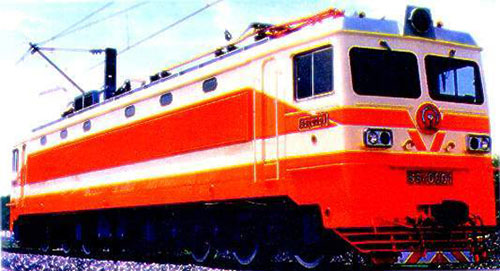 韶山7型干线客货两用电力机车,代号ss7.