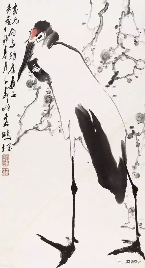 王子武画鹤