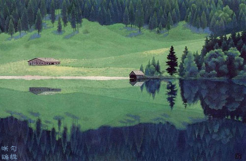 《麦秋之丘》《秋日》《暮潮》《早春麦田》东山魁夷介绍:http://blog