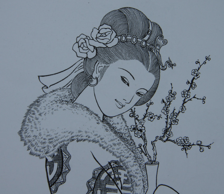 刘公华白描仕女两百态六