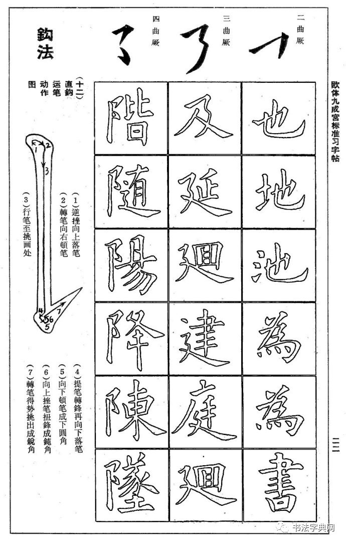 高清字帖 | 欧体《九成宫》双钩版