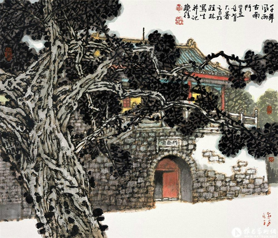 国画家黄格胜写意山水作品1