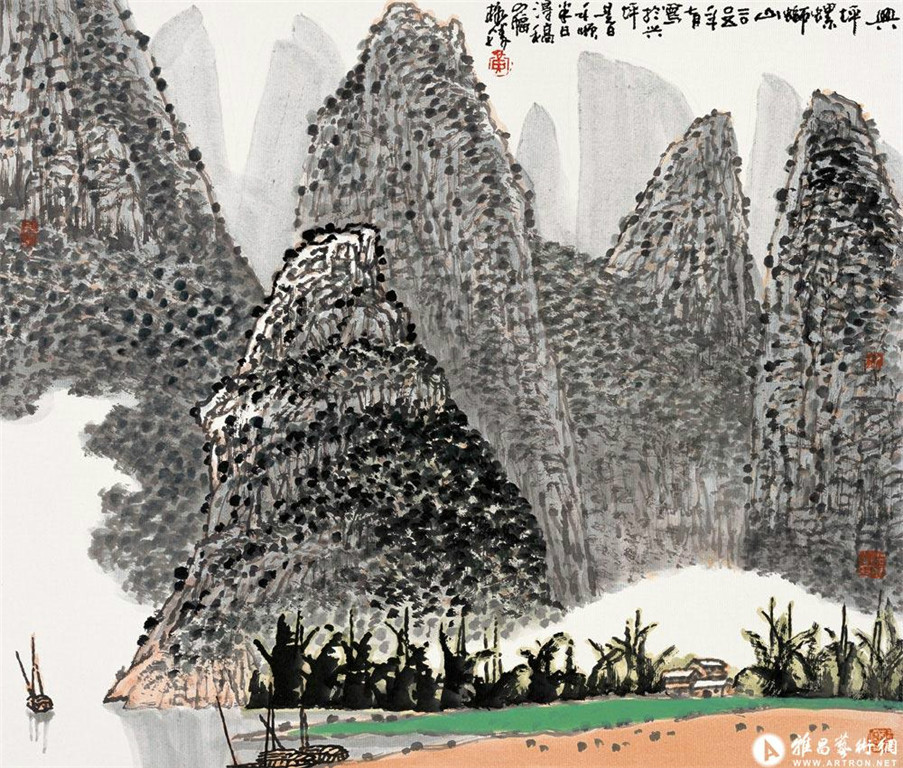 国画家黄格胜写意山水作品1