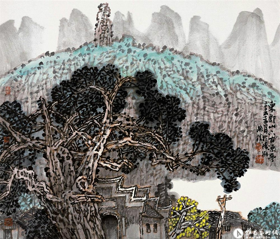 国画家黄格胜写意山水作品1