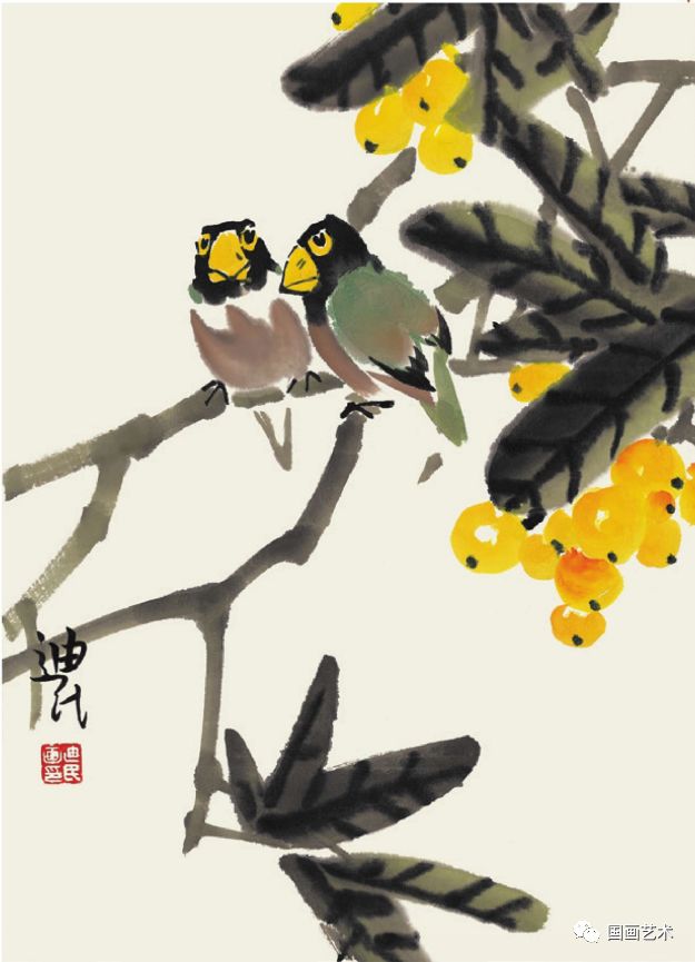 儿童国画起步简单几步画禽鸟