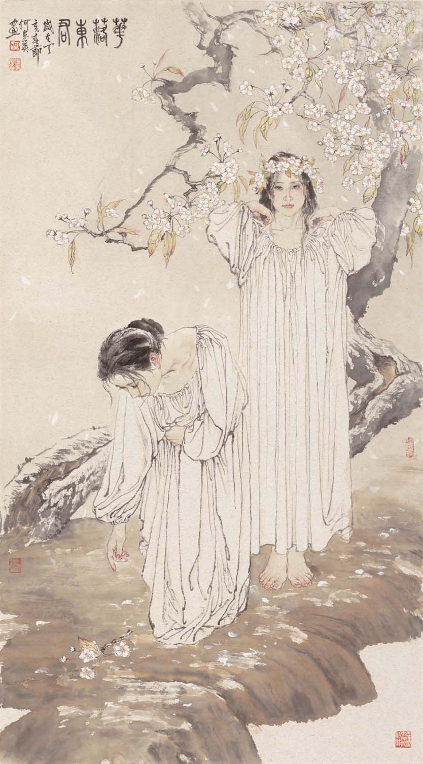 何家英作品欣赏仕女画