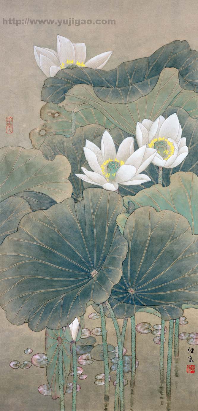 当代画家喻继高工笔花鸟作品选1