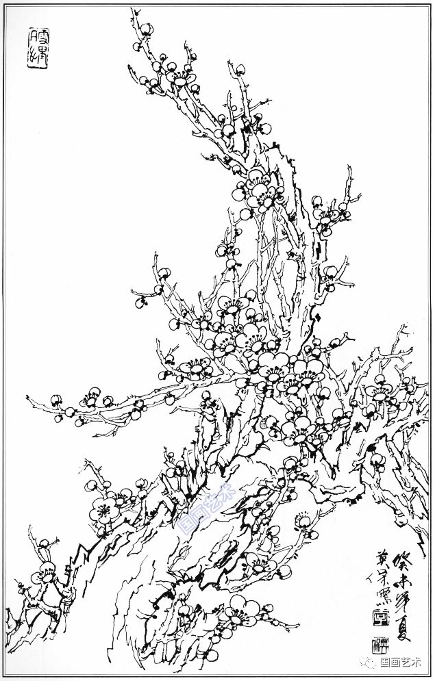 梅兰竹菊白描集萃好美