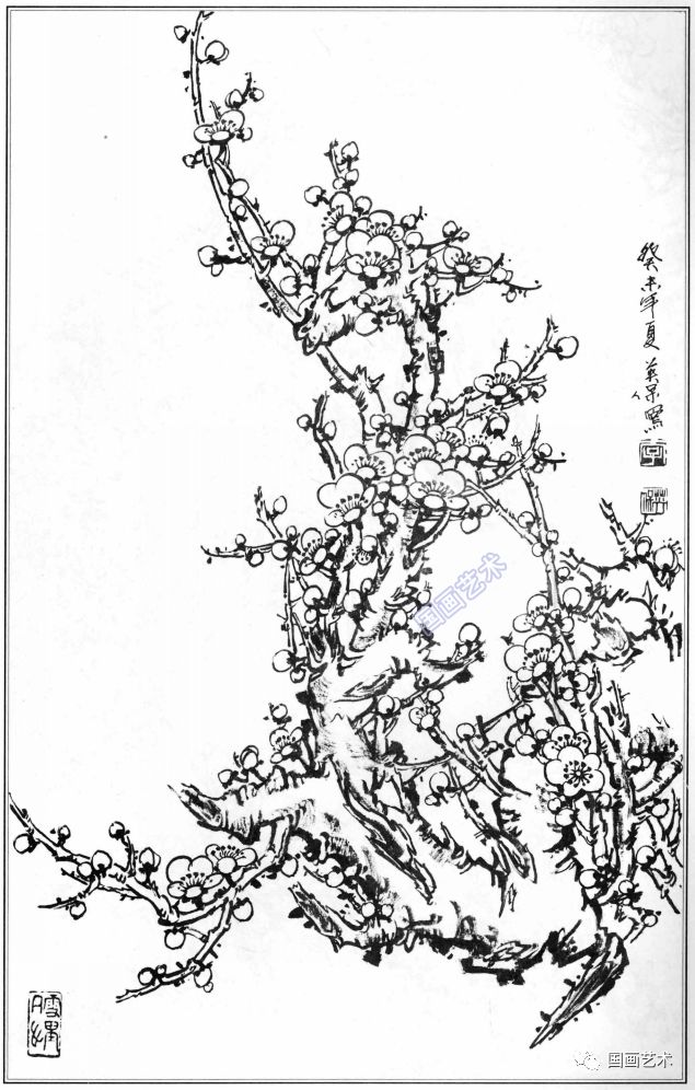 梅兰竹菊白描集萃好美