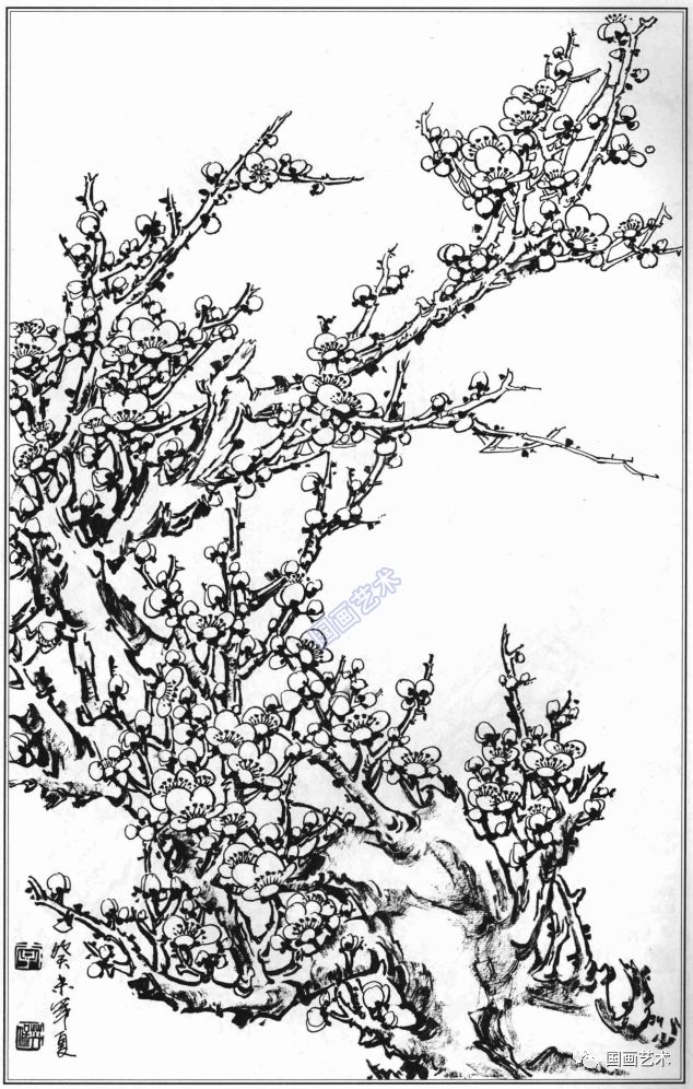 梅兰竹菊白描集萃好美