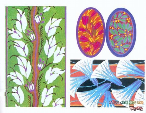 对初学者来说,最好是先把写生稿中的花头,叶瓣单个做些简单变形,借此