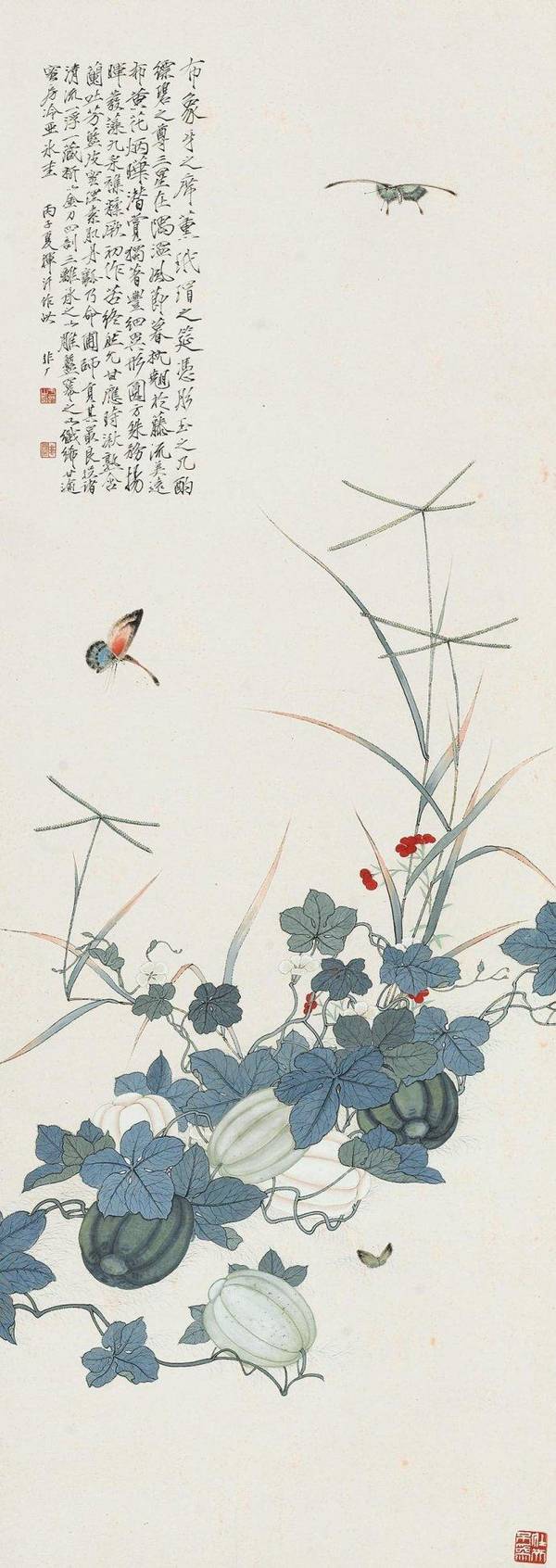 中国当代画家于非闇的工笔花鸟画精品欣赏