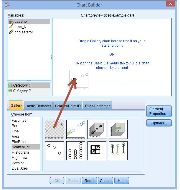 选择左上角的那一种(如果点击这个图标会出现"simple scatter"字样)