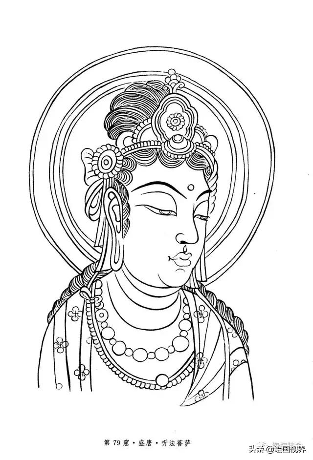 白描佛像不会画教你常见50种佛像线稿画法简单易学快来临摹