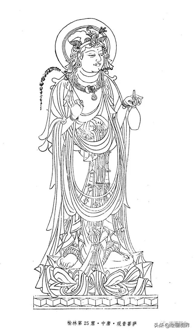 白描佛像不会画教你常见50种佛像线稿画法简单易学快来临摹