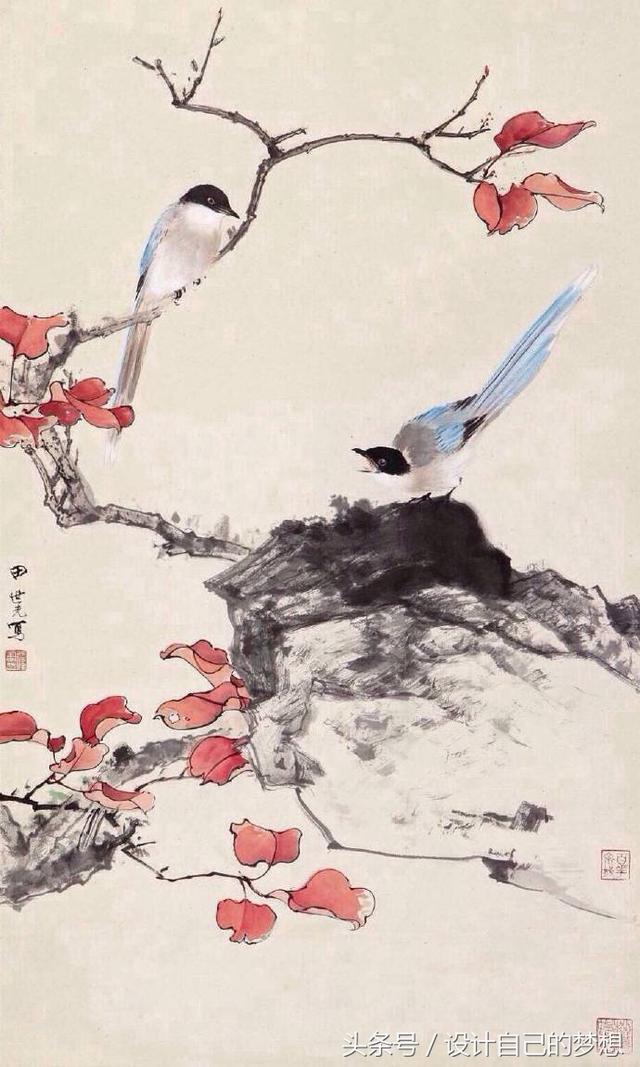 工笔花鸟画泰斗田世光花鸟欣赏