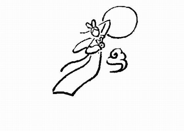 嫦娥奔月怎么画