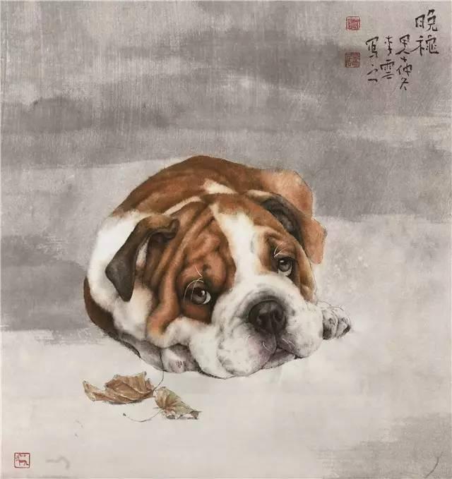 国画写意狗作品欣赏图片