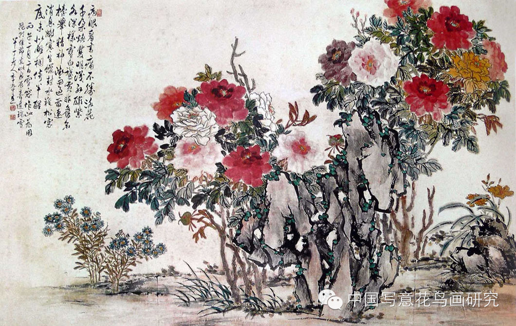 清陈半丁画牡丹作品欣赏下