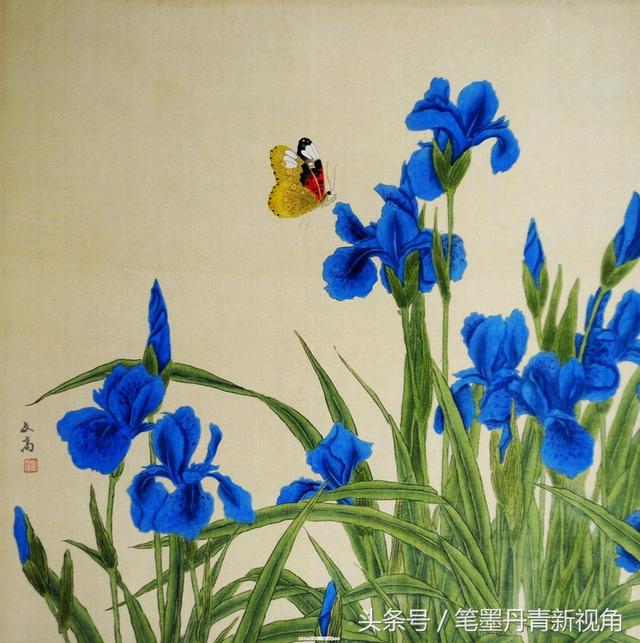 专题国画作品之七鸢尾花