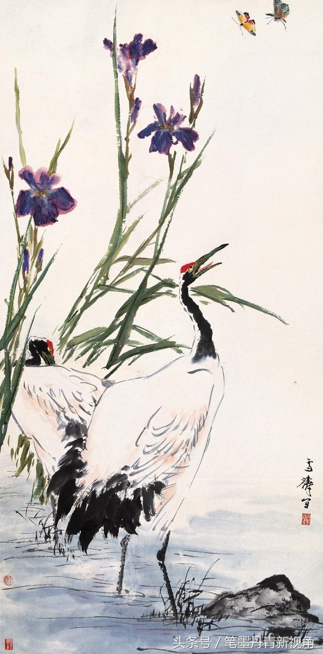 专题国画作品之七鸢尾花