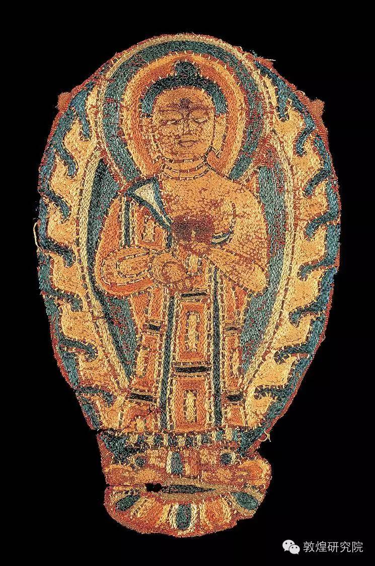 刺绣立佛像-唐-英国国家博物馆藏