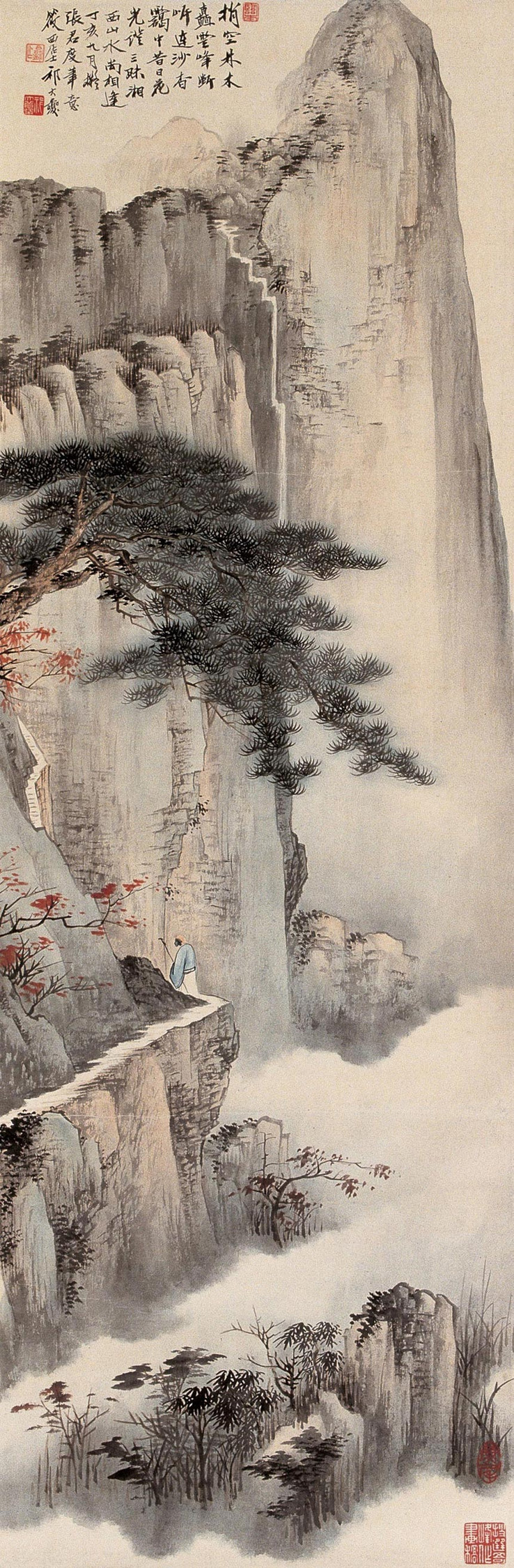 祁大夔山水作品欣赏