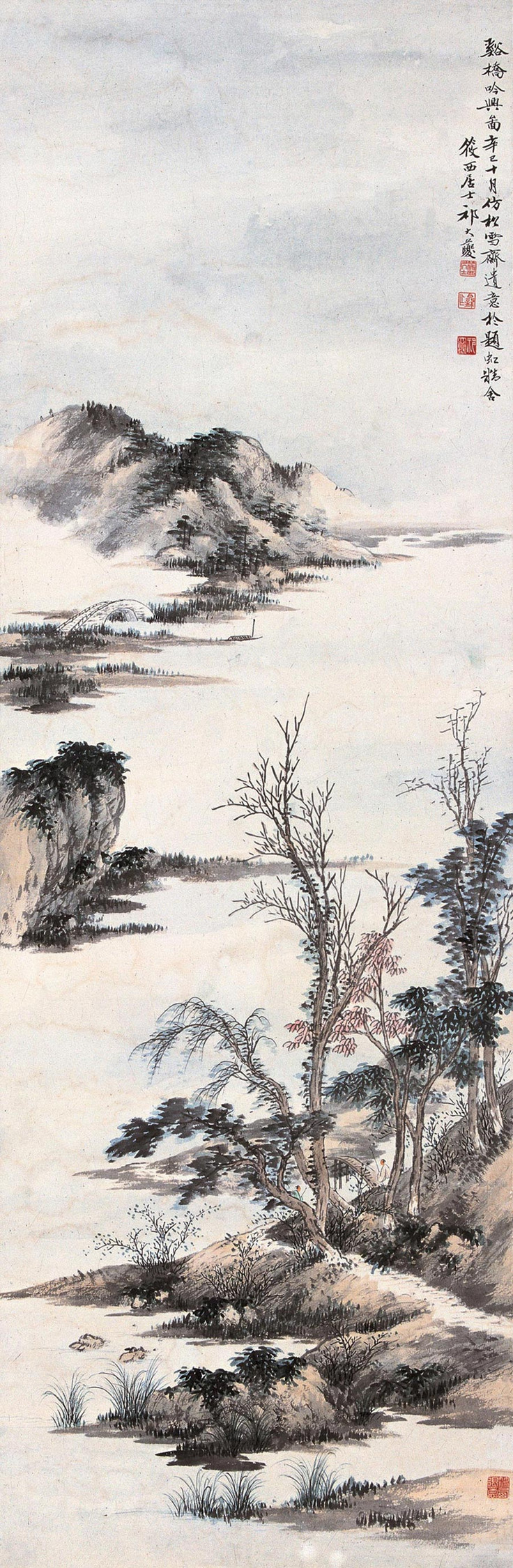 祁大夔山水作品欣赏