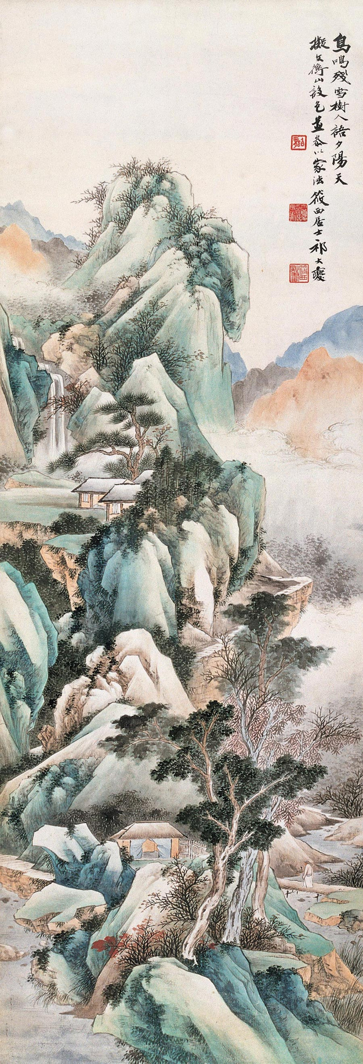 祁大夔山水作品欣赏