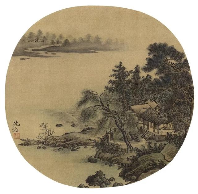 沈海工笔画作品