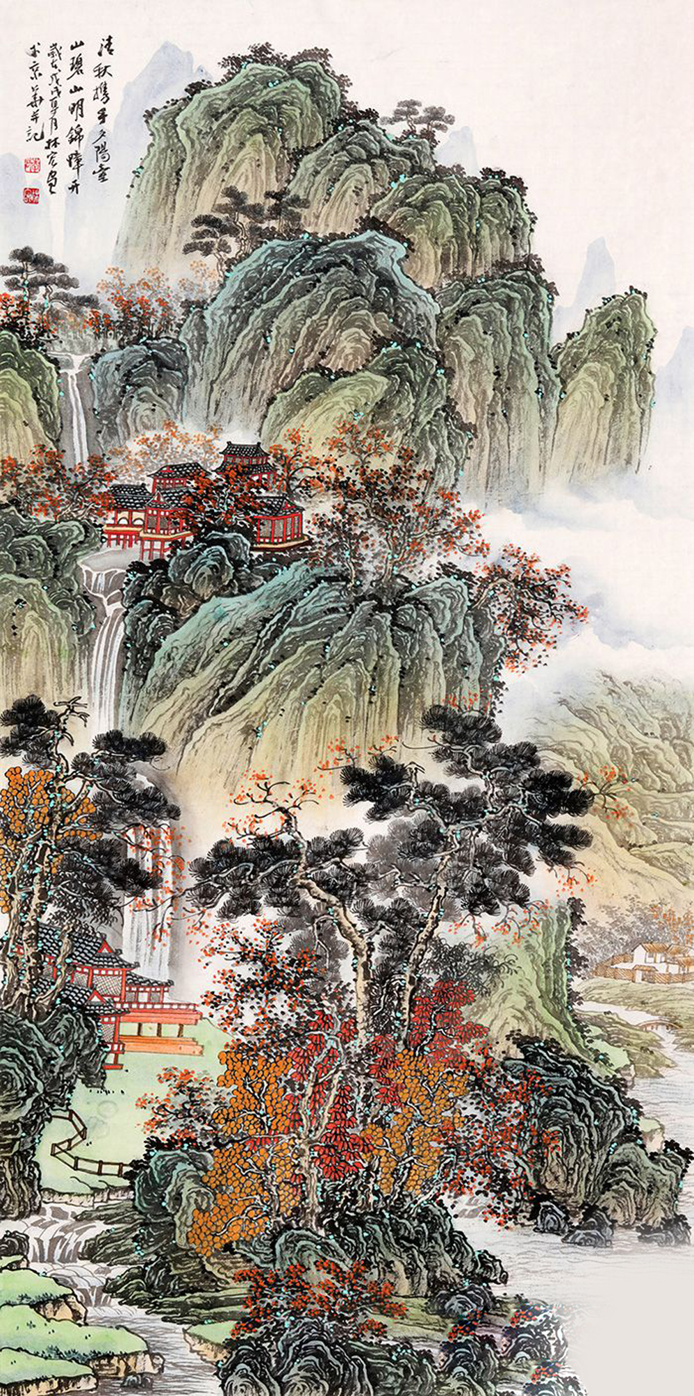 李林宏画家笔耕不辍醮墨挥毫写奇峰