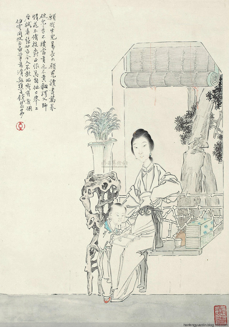 钱慧安人物画作品欣赏上