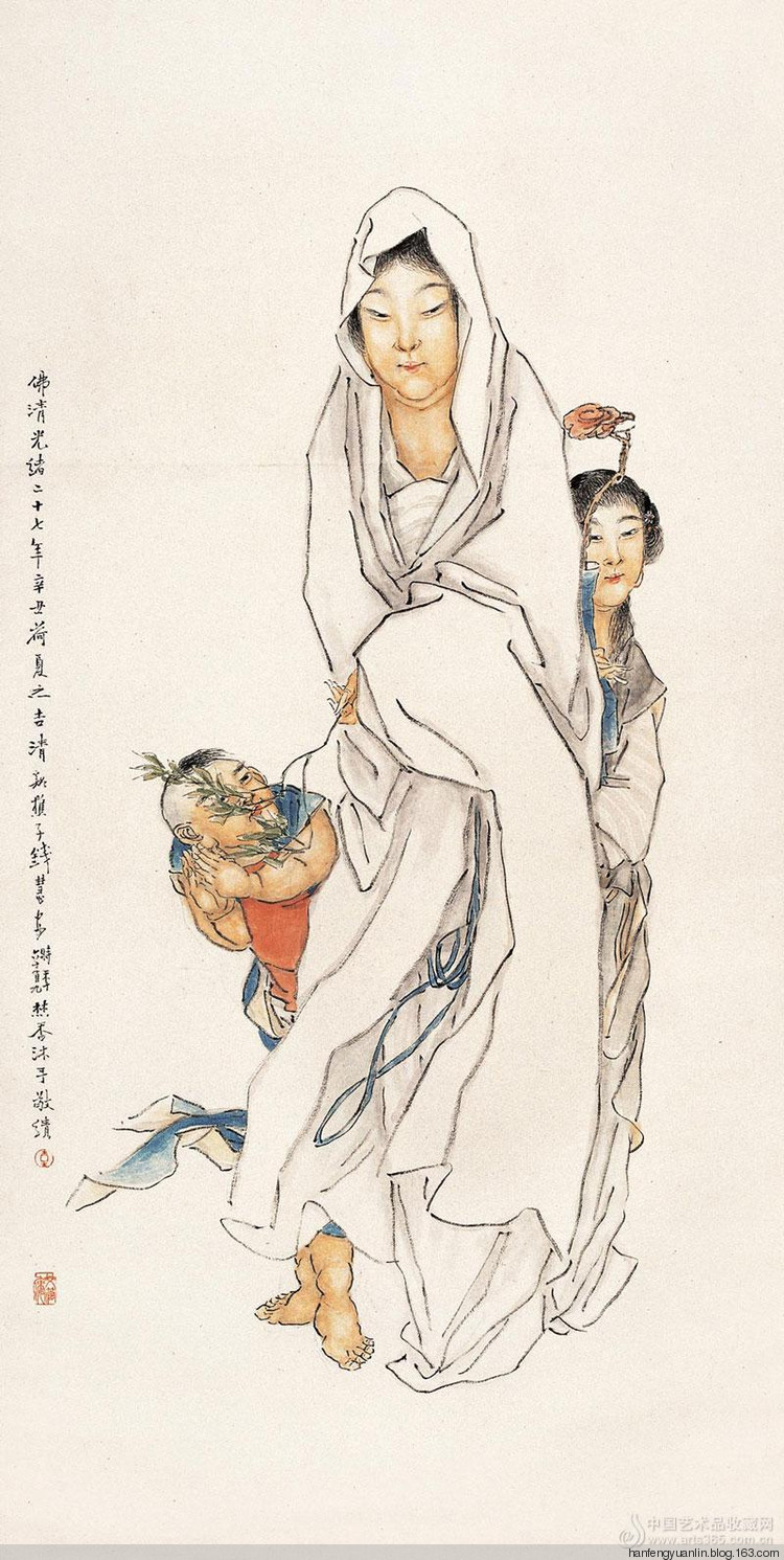 钱慧安人物画作品欣赏上