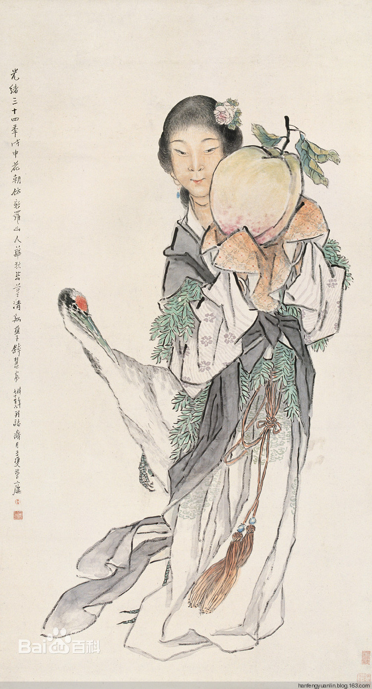 钱慧安人物画作品欣赏上