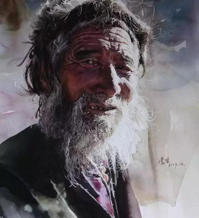 刘云生水彩触目人心的水彩肖像画