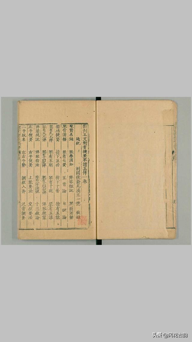 明代正文对音捷要琴谱真传——集部类古书籍