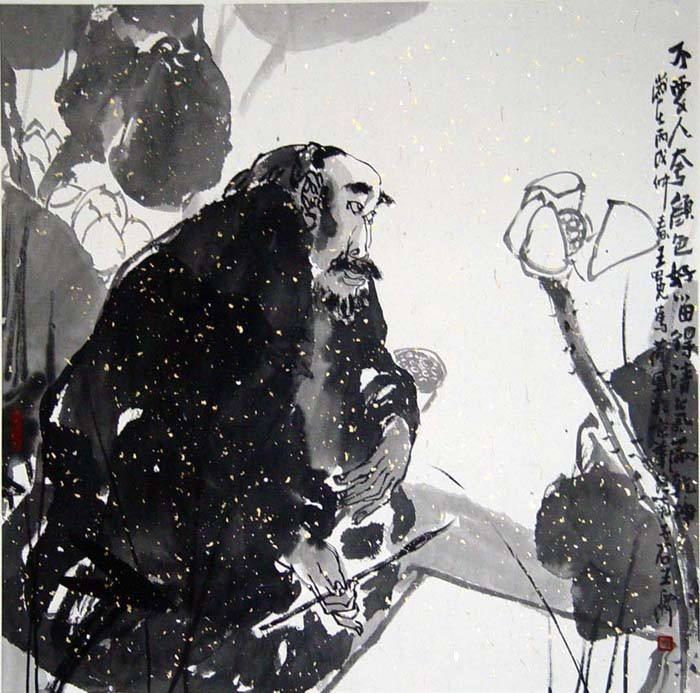 大写意王西洲人物画作品