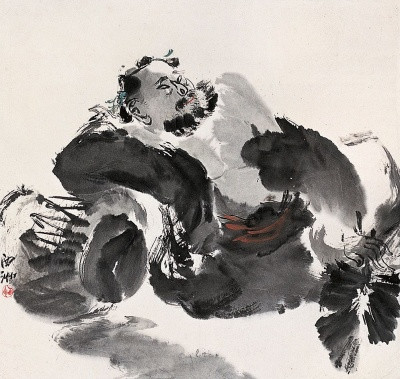 大写意王西洲人物画作品