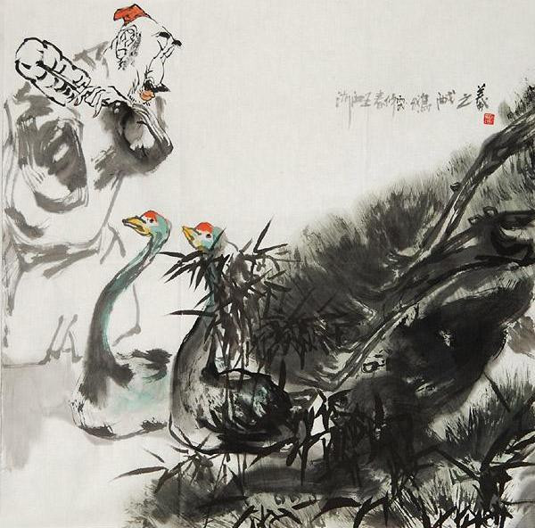 大写意王西洲人物画作品