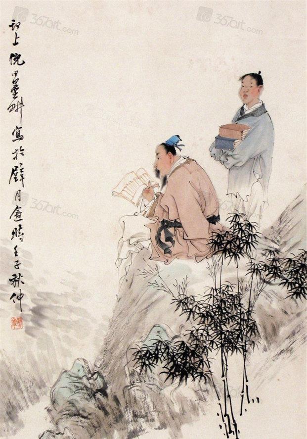 倪墨耕山水画作品构思巧布局新形势美下笔如有风顿挫有致