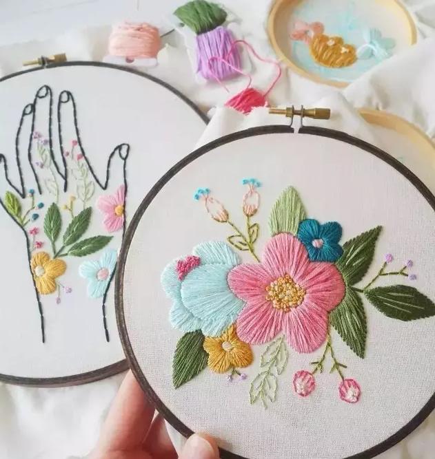 图解,108个英国传统刺绣针法,收藏起来慢慢学!