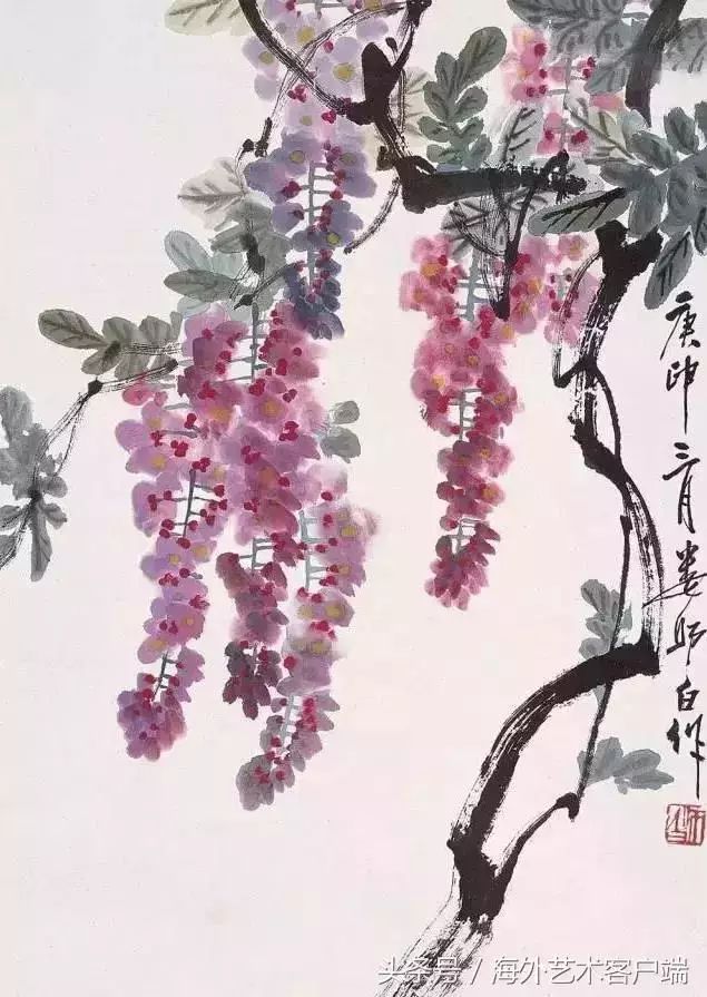 紫藤国画作品欣赏图片