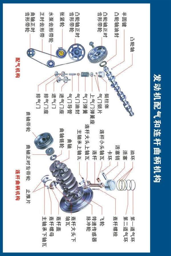 汽车上各个零件都标的很清楚这下再也不用问人了