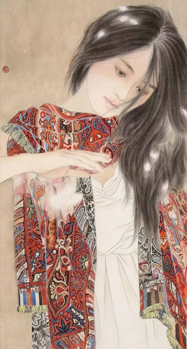 国画他把女人的美画到极致