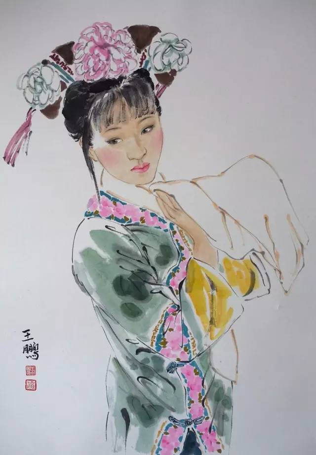 国画他把女人的美画到极致