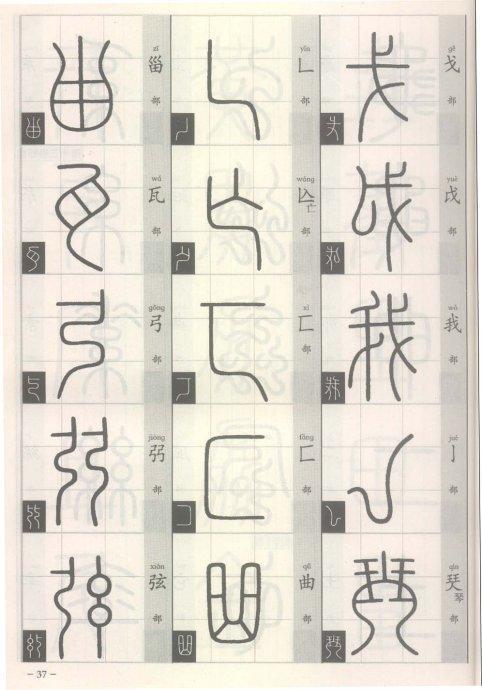 篆書入門說文解字部首