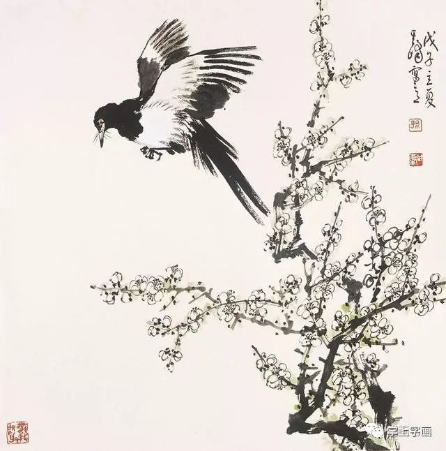 妙笔生花孙其峰笔下的梅花小鸟