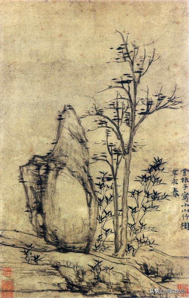 幽秀旷逸笔简意远元末明初山水画大师倪瓒代表作品精选