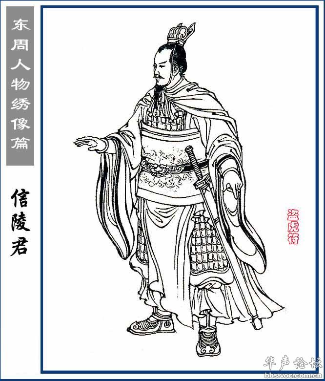 素材东周列国人物线描图谱