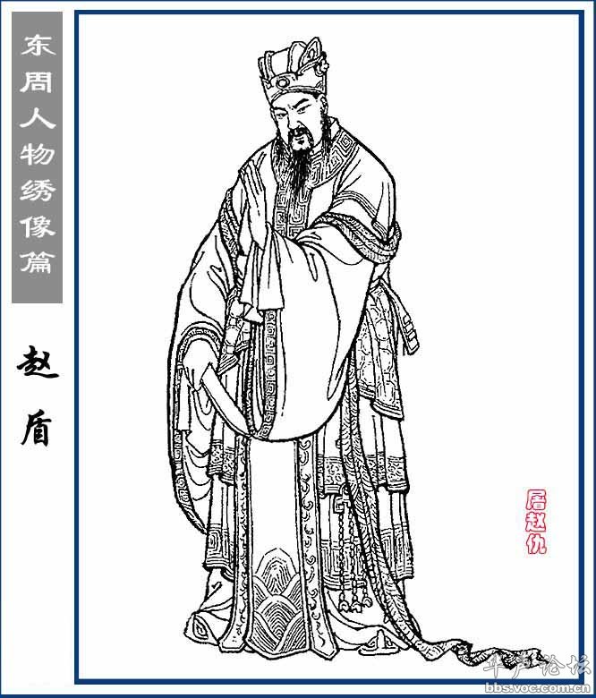 素材东周列国人物线描图谱